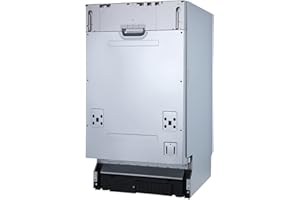 KKT KOLBE Unterbaufähiger Geschirrspüler | vollintegrierbare Spülmaschine | 45cm | Edelstahl | AquaStop | Höhenverstellbar Oberkorb | Besteckschublade | 7 Spülprogramme | 10 Maßgedecke | DW4503VI