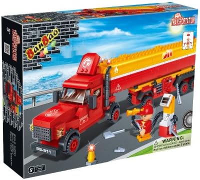 Low Cost Great Value Games &amp; Toys BanBao Building Blocks Bricks Construction Fuel Petrol Diesel Oil Truck Lorry - Get Creative Fun Gift Present for Stocking Fillers, Xmas, Christmas, Easter, Birthdays, Pocket Money Treat or Reward Idea - Children Child Boys Boy Kids - One Supplied