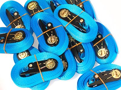 6 Zurrgurte mit Ratsche 6 m 0,8 t EN-12195-2 blau Spanngurte 6m - 3