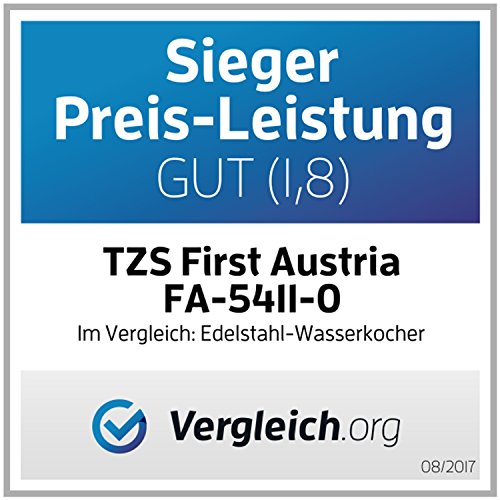 Edelstahl Wasserkocher mit 2200 Watt und 1,7 Liter , Temperatureinstellung 60, 70, 80, 90, 100 Grad , Warmhaltefunktion von 2 Stunden und kabellos mit Kalkfilter und verdecktes Heizelement , Led Beleuchtungsfarbe aendert je nach eingestellter Temperatur - 7