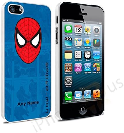 Personalised Customised Superhero Any Name You Want Phone case cover for iPhone 4/4S, 5/5S 5c, 6/6S, &amp; S6 Edge Galaxy A3 Galaxy A7 Xperia Z3 Xperia Z3 Compact Plastic phone cases. (Spiderman, Apple iPhone 5 5s SE)