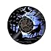 Produktbild Hulinlian Night Moonlight Wolf Schallplatte Wanduhr mit LED-Fernbedienungslicht, klassischer Vintage Art Deco, 30cm (12)