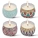 Produktbild Cosyzone Duftkerzen Geschenkset Lavendel, Rose, Vanille, Zitrone, natürliches Sojawachs, für Aromatherapie, Hochzeiten, Reisedosen (4 Stück)