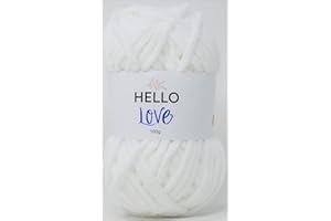 Hello Love Yarn, White, 100g