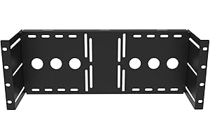 JINGCHENGMEI 4U Universal VESA LCD Monitor Mounting Bracket for 19 inches Server Rack or Cabinet, Black (MMB)