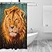 Produktbild COOSUN Löwe von Juda Duschvorhang Set Polyester-Gewebe Wasserabweisend Badezimmer Duschvorhang Set Hauptdekoration mit Haken, 60W X 72L Inche 60x72 Mehrfarbig
