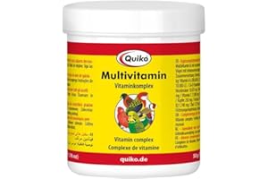 Quiko Multivitamin 150g- Complejo vitamínico para suministrar a Todas Las Especies de pájaros Ornamentales Las vitaminas Importantes - en Forma de Polvo