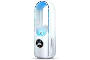 ILESTDG 2025 Blade-Free Silent Portable Air Conditioner for Home and Office - Belyser (White)