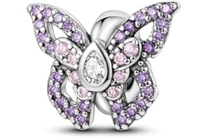 KUNSIR Charme Pearl en argent sterling 925 pour bracelet et collier Pandora Compatible avec bracelets européens pour femmes et filles C9