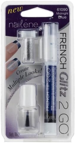 Nailene French Glitz 2 Go for Fingers and Toes - Midnight Blue