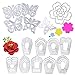 Produktbild JNCH Stanzschablone Stanzformen Metall DIY Schablonen Schneiden Weihnachten Scrapbooking Grußkarten Geburtstag Ostern Bogen Scrapbook Hochzeit (4 STK. Schmetterling, 9 STK. Blumen, 1 Set Blume)