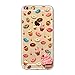 Produktbild KSHOP iphone 7/iphone 7s 4.7" Hülle Schutzhülle Handy Weichem Silikon Hülle Kratzfeste, Scratch-Resistant Hülle TPU Case Schutzhülle Silikon Crystal Kirstall Clear Case Durchsichtig,Beautiful Gürtel Tasche Bumper Schale - Donuts ,Erdbeer-Eis