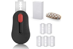 JUGUTA Utensile Per Segnare L'Impasto Del Pane, Estraibile E Magnetico Tagliapasta Pane Con 5 Lame Di Rasoio Acciaio Inossidabile Bread Scoring Tool Per Forniture La Panificazione