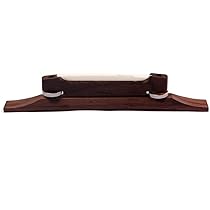 Pont Chevalet Archtop Jazz Guitar 6 Cordes - Palissandre Avec Roues Pouce Réglables - Remplacement Pont Guitare Jazz