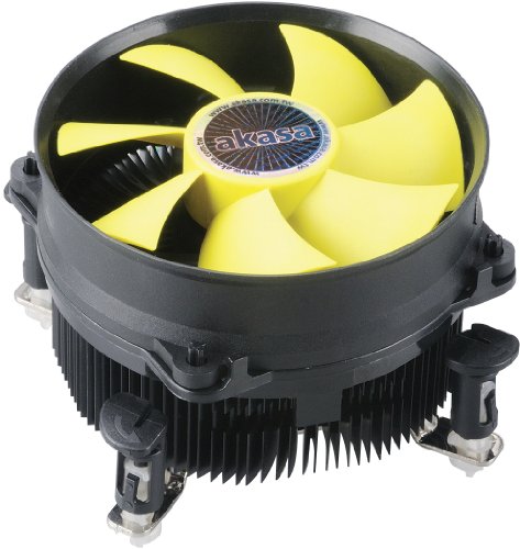 Akasa AK-CC7117EP01 - Ventilador de CPU para LGA775  LGA1156 y LGA1155  9 2 cm   negro
