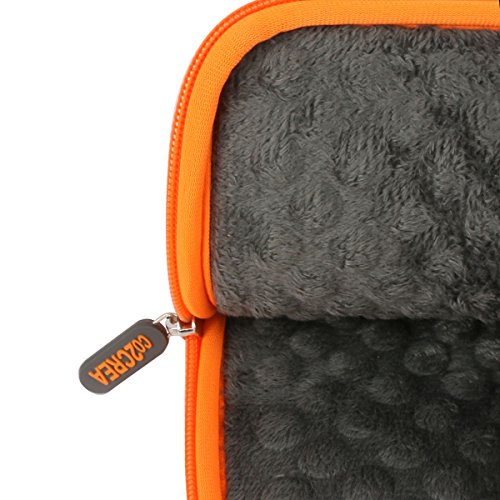 für bis zu 11″ Tablet Nylon Schutzhülle Pouch Tasche mit Samt im Inneren passt Apple iPad Air / Samsung Galaxy Tab / Chromo / Alldaymall / Drache Touch / Microsoft Surface von co2CREA (Orange) - 5