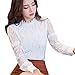 Produktbild Bluse Damen Pullover Bürospitze Gestreifte Shirt Florale Langarmshirt Lange Ärmel Schlanke Arbeit Shirt Top Bluse Oberteile Sweatshirt Hemd Bluseshirt,ABsoar