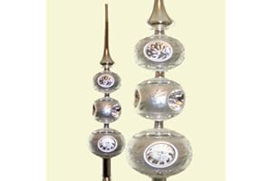 Lauschaer Glaskunst-Christbaumspitzen Christbaumspitze Esprit-Trio (Silber)