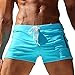 Price comparison product image SHRJJ Men's Beach Hotspring Surfing Swimming Trunks Pants Swimwear Shorts with Front Vertical Zipper Pocket Swimming Trunks Boxer Shorts Swim Suits,SkyBlue-XL