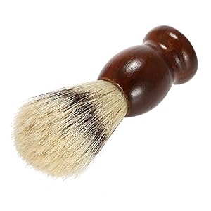 Anself Bristle Shaving Brush with Wood Handle Men's Shave Brush for Razor Male Facial Cleaning Brush for Beard Brown… - Image 4