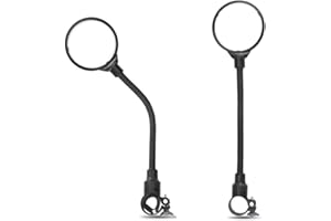 HAOHAI 2 Pièces Vélo Rétroviseur avec Joint, Montage sur Guidon pour Miroir de Vélo Réglable à 360 °, HD Grand Angle Sécurisé Vélo Rétroviseur pour Vélo de Route de Montagne