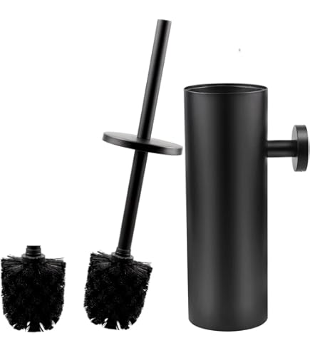 Porta Carta Igienica Con Ripiano E Supporto Salviette, In Acciaio Inox Nero, 21x13x6 Cm, Installazione A Muro O Adesiva