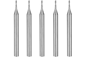 sourcing map 5Pcs 1/8"Queue 1.0mmx4mm Carbure Fraisage Cutter CNC Router Bits 2 Flûte traversière