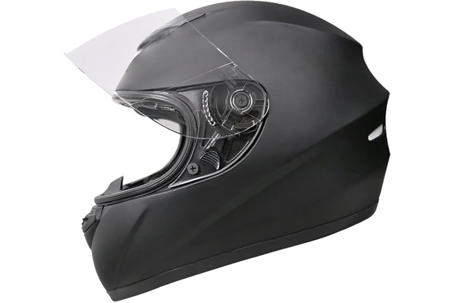 Zorax Matt Black L (59-60cm) Full Face Motorcycle Motorbike Helmet ECE 2206 Approved