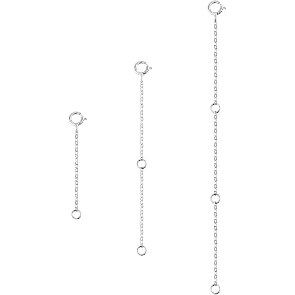 My-Bead catena di estensione 7cm con moschettone 9mm argento 925 senza nichel per bracciali e catena DIY