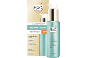 RoC - Multi Correxion Hydrate + Plump Moisturizer SPF30 - Trattamento Antirughe - Protezione Dai Raggi UVA/UVB B - 50ML