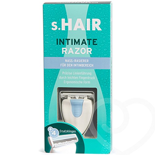 s.HAIR Intimate Bikini Razor + 4 Additional Blades (Razor is 5cm for easy manoeuvring to achieve a precise shave in hard to reach areas)