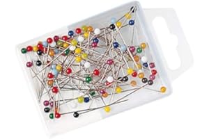 ‎WEDO Wedo 56599 Buntkopf Stecknadeln (Kopfdurchmesser 3 mm, Nadellänge, 30 mm) 100 Stück, sortiert, farbig