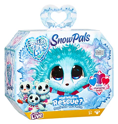 Boti 35537 -  Scruff-A-Luvs Snowpals, Überraschungs - Plüschtier zum Adoptieren und Pflegen, erst durch waschen, föhnen und kämmen wird offenbart, ob Pinguin, Eisbär oder Walross