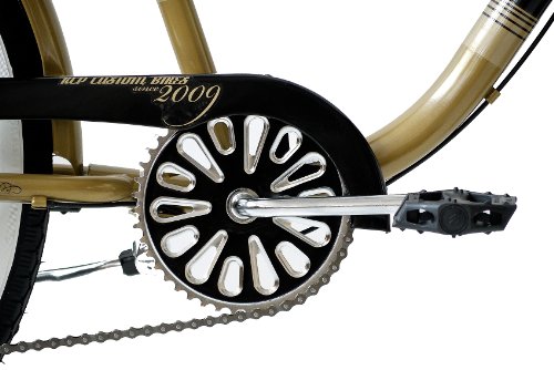 26″ BEACHCRUISER KCP ER 2.0 HERRENFAHRRAD 6 Gang SHIMANO schwarz gold RETRO LOOK – 66,0 cm (26 Zoll) - 6
