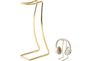 DUOHERESHUI Kopfhörer Ständer, Headset Halterung, Headset-Halter Aus Metall, Universal, Aluminium-Legierung, Für Alle Kopfhörergrößen, Ständer Für Over Ear Und Gaming, Geeignet Für Tisch, Vitrine, Gold