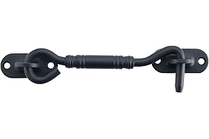 MOOCHE Sturmhaken 14.3cm Solide Edelstahl Gartentorfalle, Kabinenhaken Haken Torhakenschloss mit Schrauben Haken und Augensperre Riegel für Fenster Scheunen Kabine Schiebetüren Schuppen(1PCS)