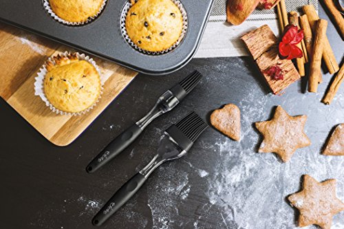 2er Set Premium Backpinsel — BBQ – Grillpinsel – Back Pinsel – Grill Pinsel im Silikon Design Küchenhilfe Zubehör - 2