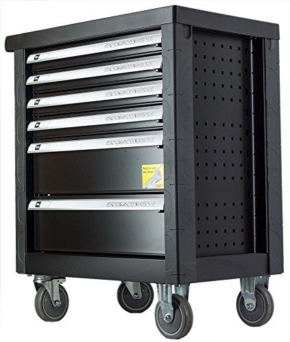 F-BD Black Red Edition | Werkzeugwagen * Werkstattwagen * 6 Schubladen / 4 gefüllt mit Werkzeug | Bit Sets, Ratschen, Nüsse und vieles mehr… - 7