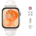 HUAWEI WATCH FIT 3,NFC,1.82" AMOLED Display,Ultra-Slim Design, All-Round Fitness Management, Durable Battery Life, Leather Strap,Compatible with iOS & Android,White + Strap + Scale + Watercup