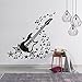 Produktbild HomeTattoo ® WANDTATTOO Wandaufkleber Musik E Gitarre Music Noten Sterne Wohnzimmer 492 XL ( L x B ) ca. 117 x 120 cm (schwarz 070)