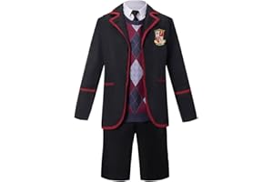 Cos-Animefly Adult The Umbrella School Uniform Academy Cosplay Costume Halloween Number Five Cosplay Outfit for Girls Boys