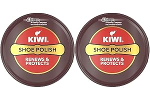 UK WILD SKINCARE UK Home Shop KIWI Dark Tan Leather Polish, 40g, Pack of 2, Renews and Protects (Brown)