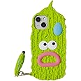 YAKVOOK Kawaii Phone Cases Apply to iPhone 14 Pro Max,Cute Cartoon Balsam Pear Phone Case with Balsam Pear Stylus 3D Case Soft Silicone Shockproof Cover Women Girls for iPhone 14 Pro Max