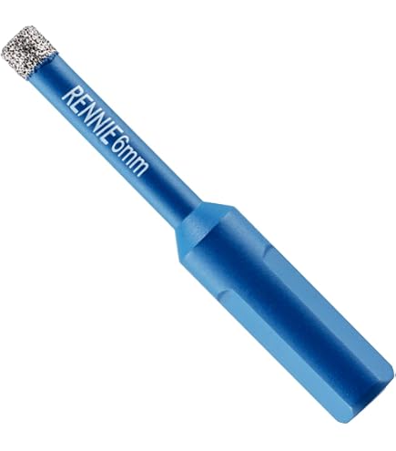 20-Piece 6mm Diamond Drill Bit Set - For Glass, Tile, Marble, Ceramic Hole Drilling