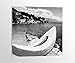 Produktbild Alu-Dibond schwarz weiß White Boat Adria Kroatien Meer Boot Bild auf Aluminium AluDibond UV Druck gebürstet Wandbild Metall Effekt 16A1654, Alu-Dibond 1:50x50cm