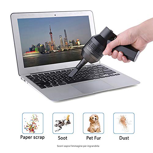 Cokeymove Pulitore per Aspirapolveri Tastiera Computer Portatile, Soffiatore per Polvere Ricaricabile USB Senza Fili per Auto Da Cucina Domestica
