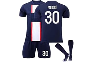 Czzovos Maillot de Football pour Enfants, Maillot de Football N°7 pour Hommes, Ensemble de Maillots de Football pour Enfants Comprenant Un T-Shirt, Un Short, des Chaussettes et des Protège-Genoux
