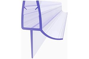 SIRHONA Joint de Porte de douche 80cm,Joint Cabine Douche,Joint de Rechange,Adapté pour 8 mm D'épaisseur de Verre Joint en Caoutchouc Joint de Douche en PVC,avec Déflecteur d'eau - 04