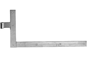 Pollmann Baubeschläge 1174080 Winkelband schwer Rolle Ø 20 mm, 400 x 800 mm, hell verzinkt, 1 Paar