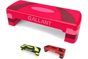Gallant Exercise Step - Steppers For Exercise Workout - Fitness Aerobic Stepper for Home Gym Equipment - Perfect for Cardio Weights Training - 3x Adjustable Levels 10cm, 15cm & 20cm